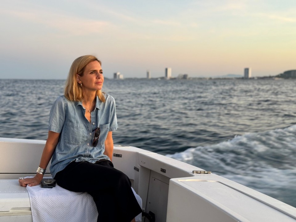 Mariana van Zeller poses on a boat. (National Geographic)