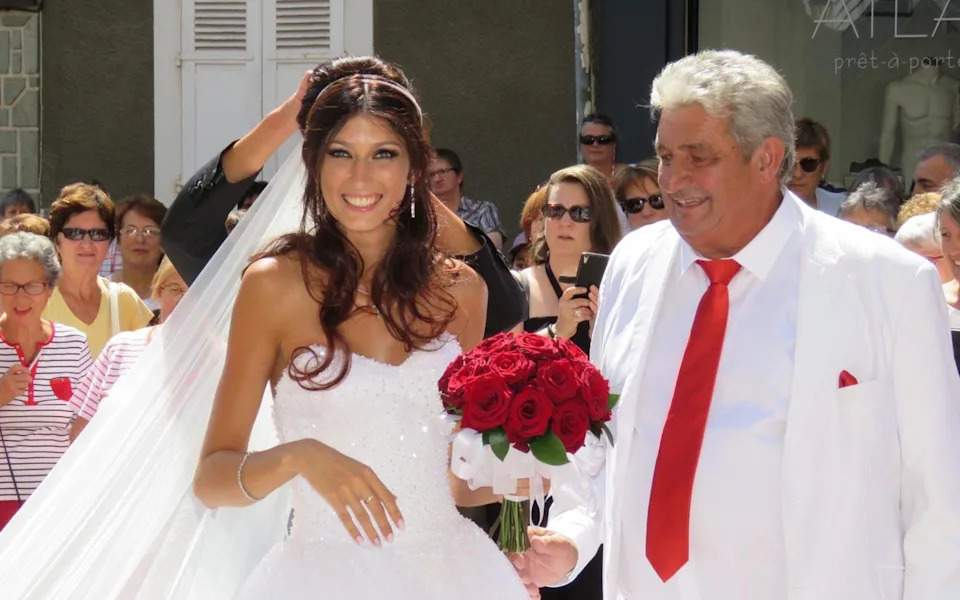 Ms Vouzeland on her wedding day
