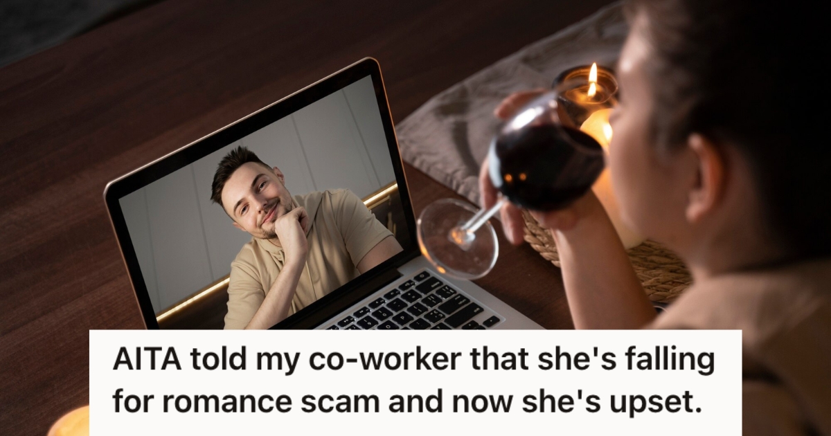 Woman Tried To Warn Her Friend About A Romance Scam, But Now Her Friend Is Giving Her The Silent Treatment Man and woman talking online and having a virtual date